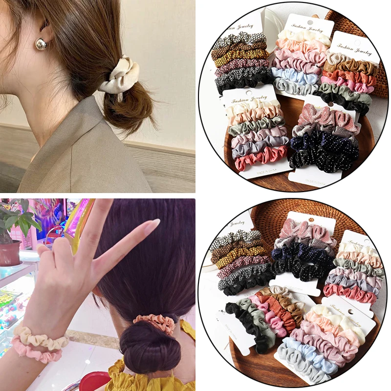 4 10 шт./компл. резинки для волос кольцо ярких цветов веревочки зимний женский