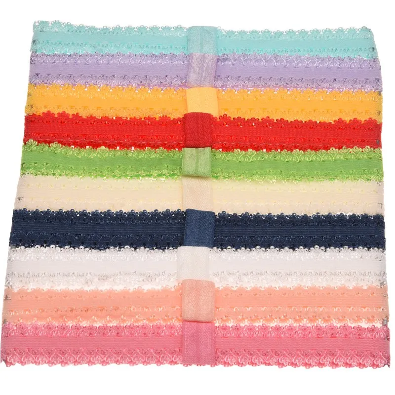 20 шт. Кружевная повязка на голову эластичная резинка для волос аксессуары лента