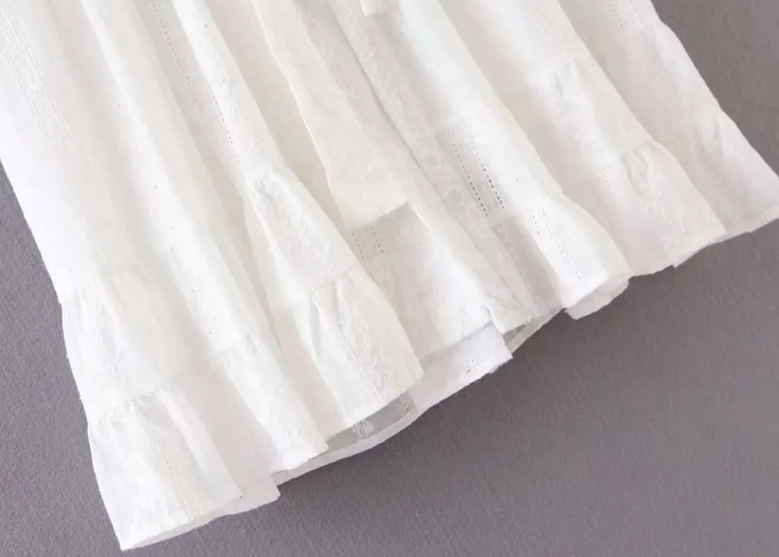 Платье женское винтажное кружевное в богемном стиле шикарное хлопковое