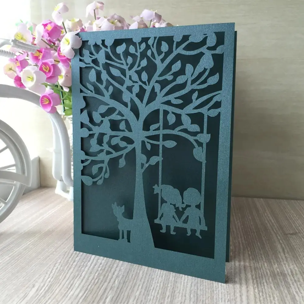 30 шт. синие белые золотые красные открытые для влюбленных лазерная резка