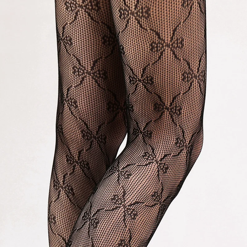 KASURE сексуальные прозрачные ажурные эластичные кружевные сетчатые колготки с