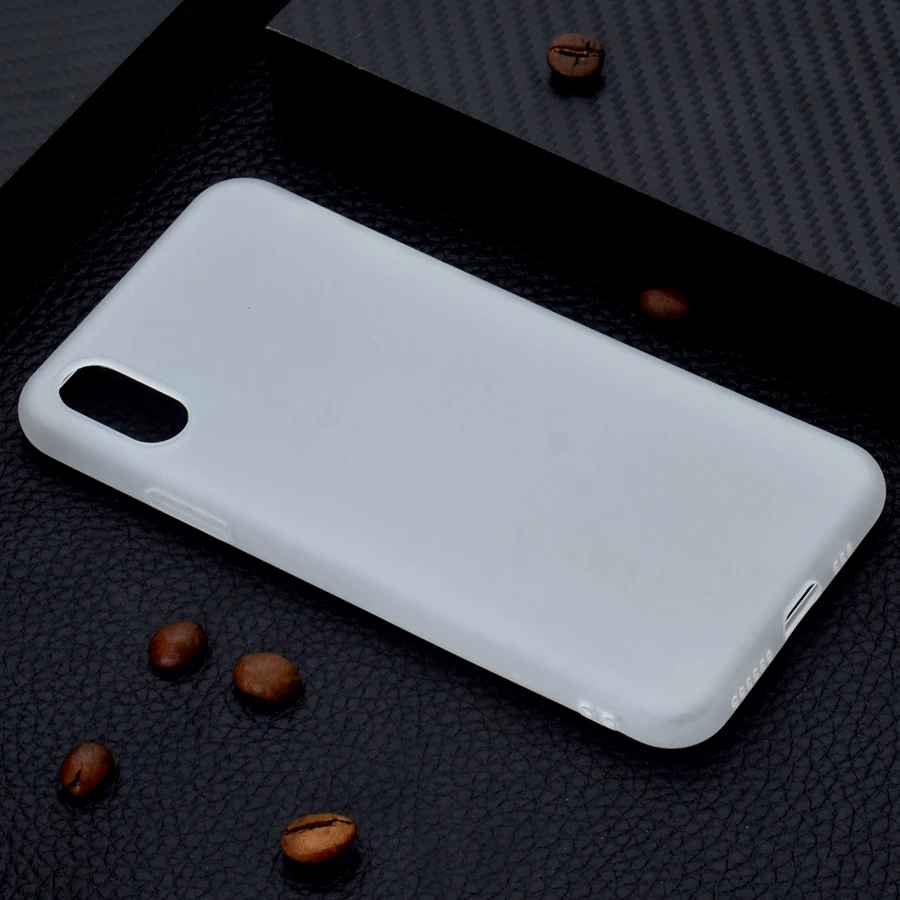 Однотонный мягкий чехол для телефона TPU силиконовый розовый синий тонкий iPhone XS MAX