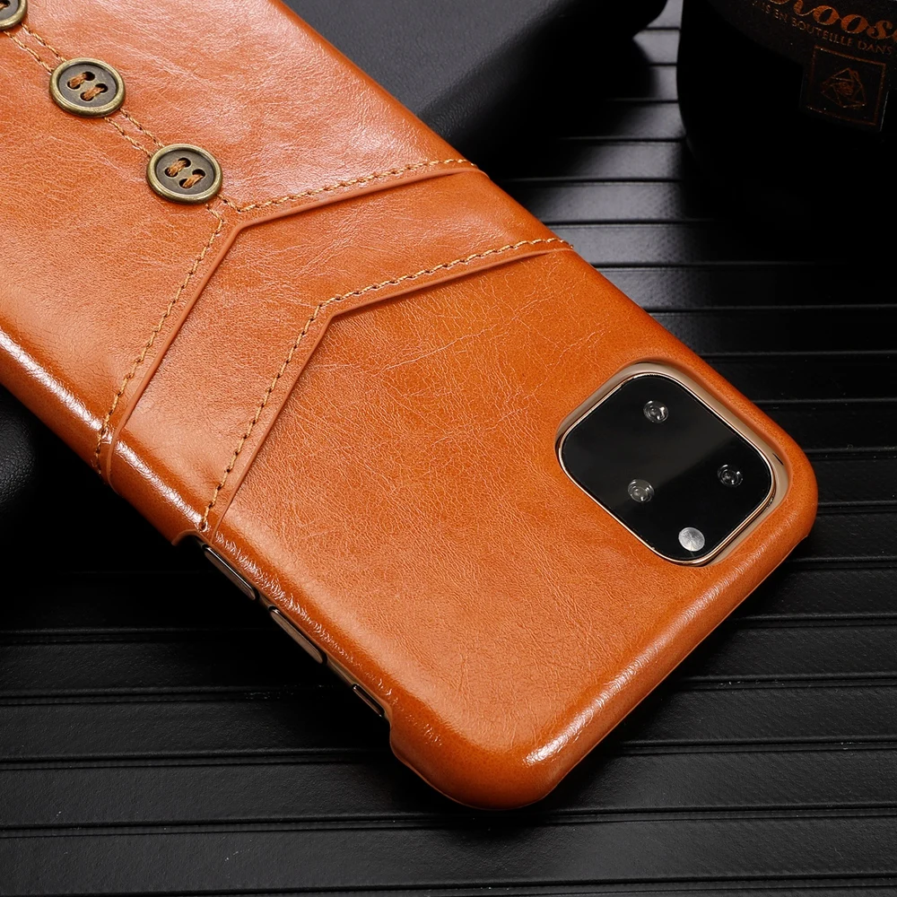 KEYSION Ретро чехол для телефона из искусственной кожи для iPhone 11 11 Pro 11 Pro Max чехол с карманом для карт задняя крышка для iPhone 11 Pro Max