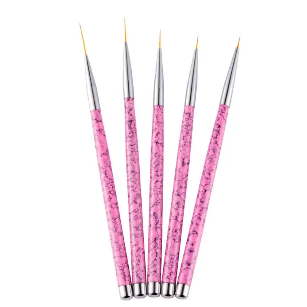 

50% Hot Sale 5Pcs Nail Art Pen Painting Liner Flower Drawing UV Gel Brushes Manicure Tools