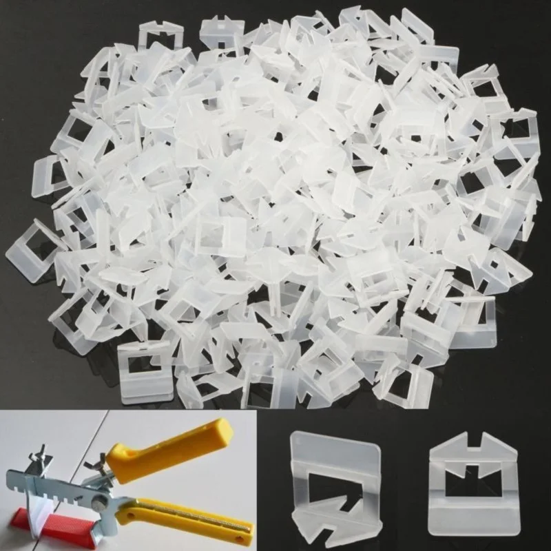 

500pc 4 Size Plastic Tile Leveler Base Clips Wall Tiling Flooring Horizontal Position Leveling Spacers Tile Installation Locator