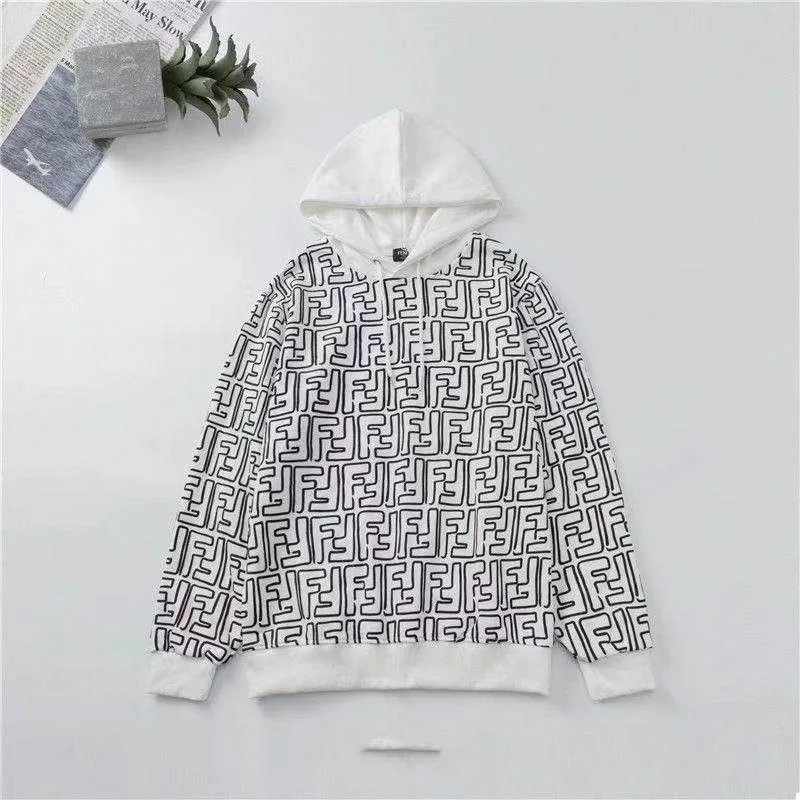 

2021 autumn and winter new fashion brand double F letter positioning printing men and women the same hoodie FD