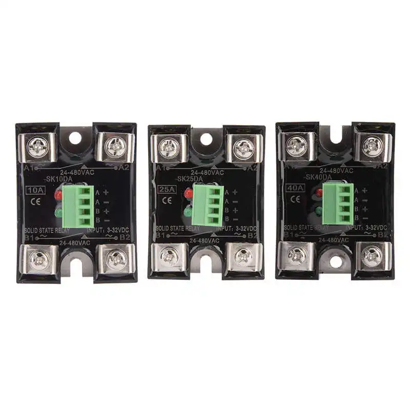 

Delay Relay Solid State Relay Dual Channel DC Control Dual Channel AC Single Phase SSR 24-480VAC Latching Relay