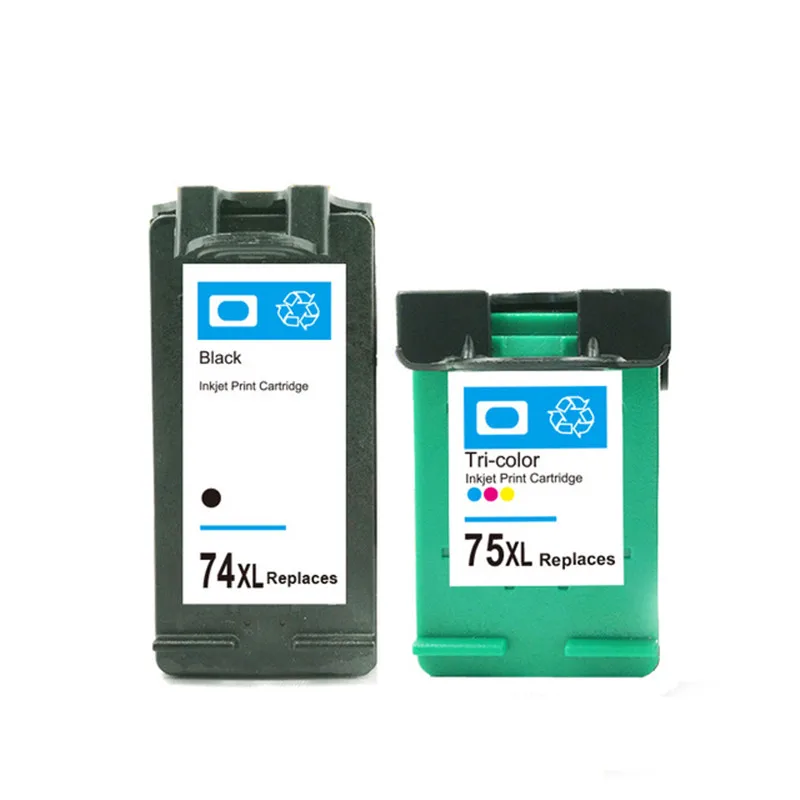 1pc Big Black 1C Картриджи совместимые для hp 74 75 74XL 75XL Замена для струйного принтера картридж D4260 D4263 4360 D4368 - Цвет: 1pc Big Black 1C