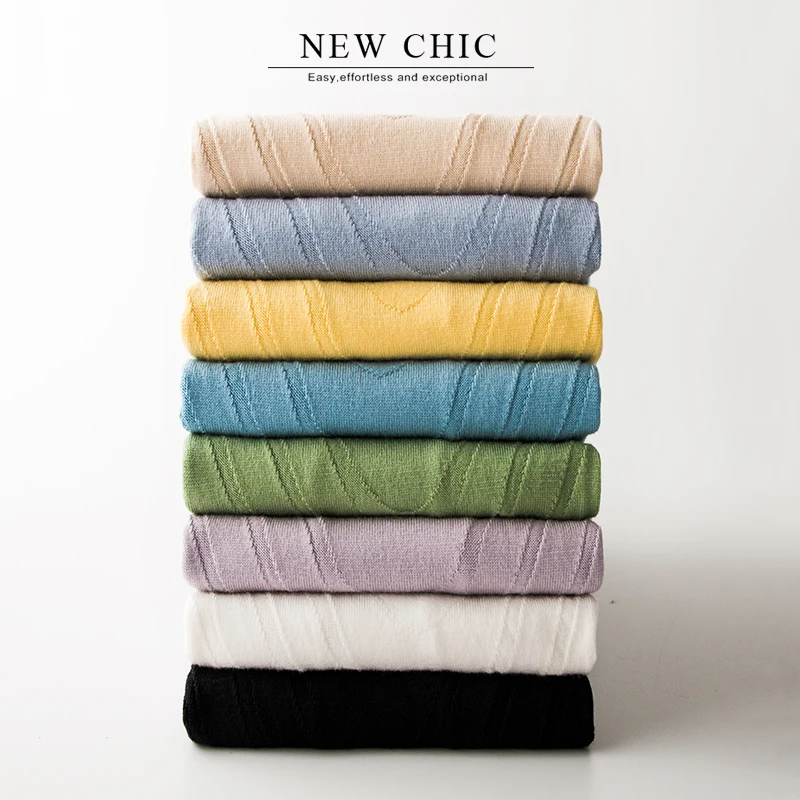 Женский короткий пуловер Свободный с высоким воротником и длинным рукавом