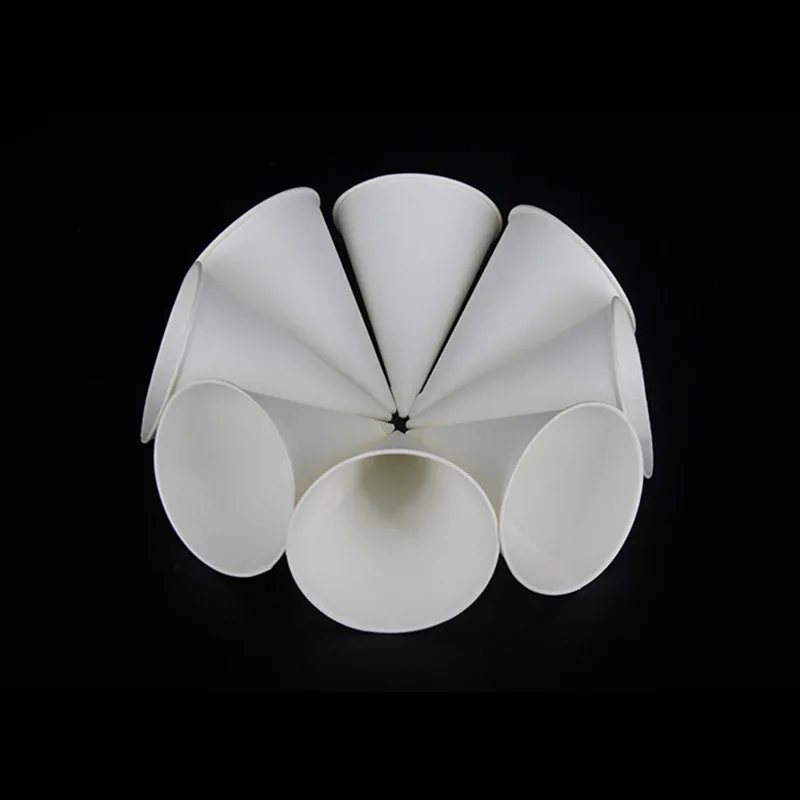 250 шт белый конус одноразовый Бумажный стаканчик питьевая вода офис супермаркет