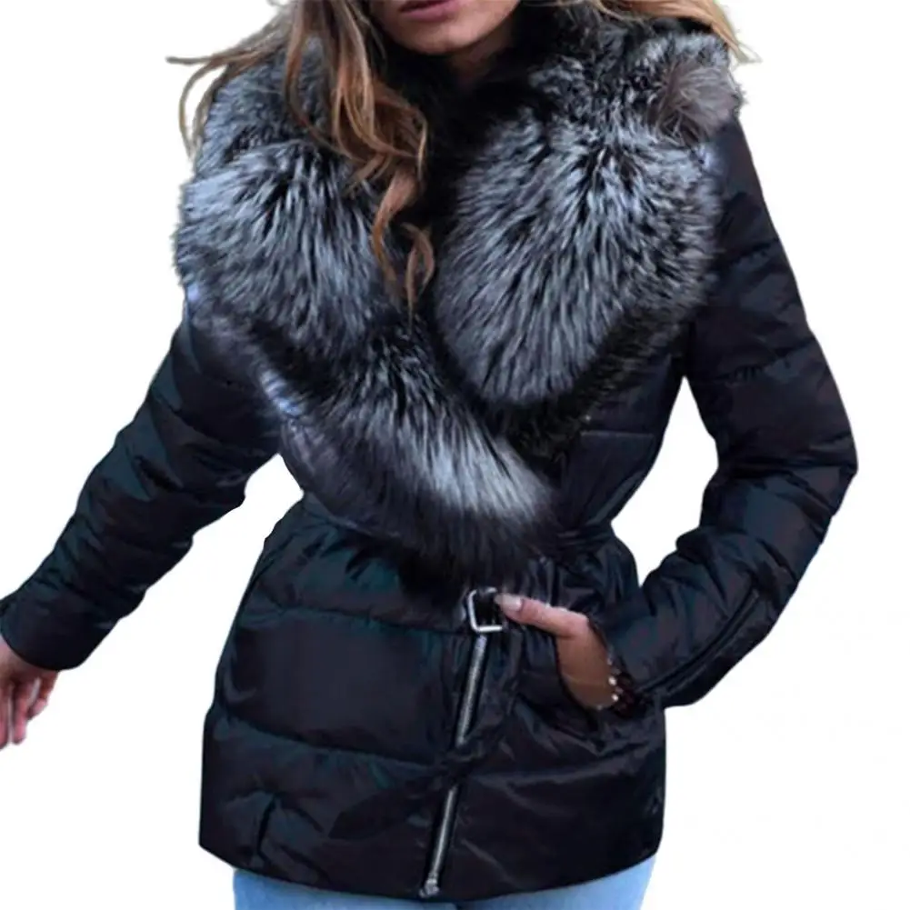 Chic Cotton Coat Zipper Closure Skin-Touch Lady Casual Thermal Jacket Coat  Women Jacket    Casual Overcoat