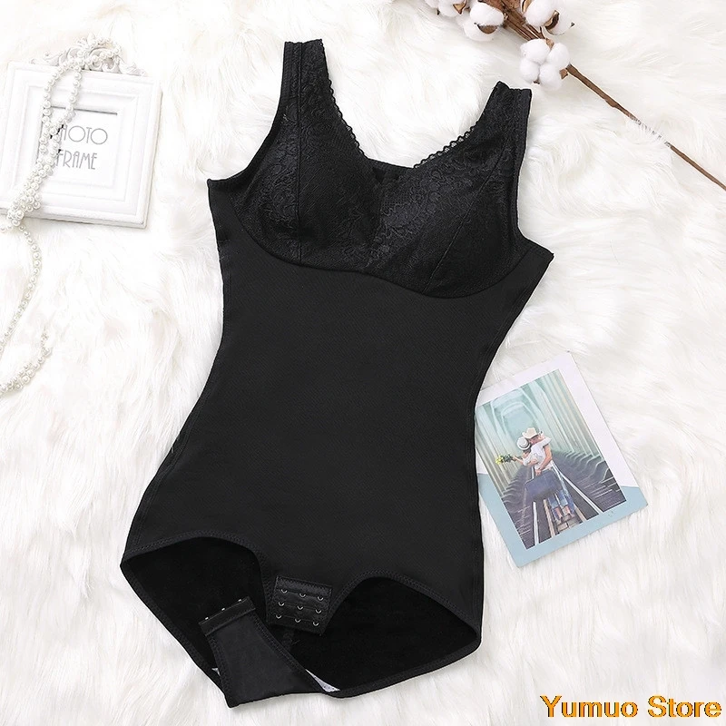 

2021plus size women's slimming underwear bodysuit body shaper waist shapewear bodysuits hook corset with velvet girdles women