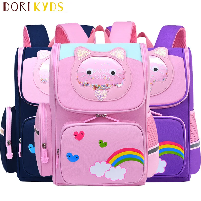 

DORIKYDS Baby New Pupils Schoolbag 6-12 Years Old Cartoon Cute Children Backpack Large Capacity Space Bag