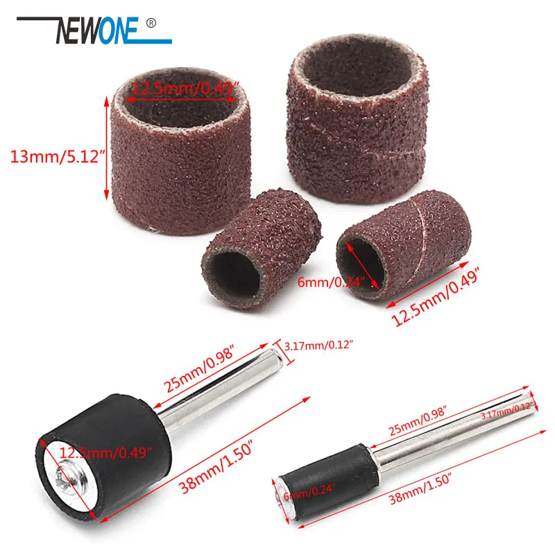 Набор шлифовальных лент и барабана 102 шт. вращающийся абразивный инструмент для