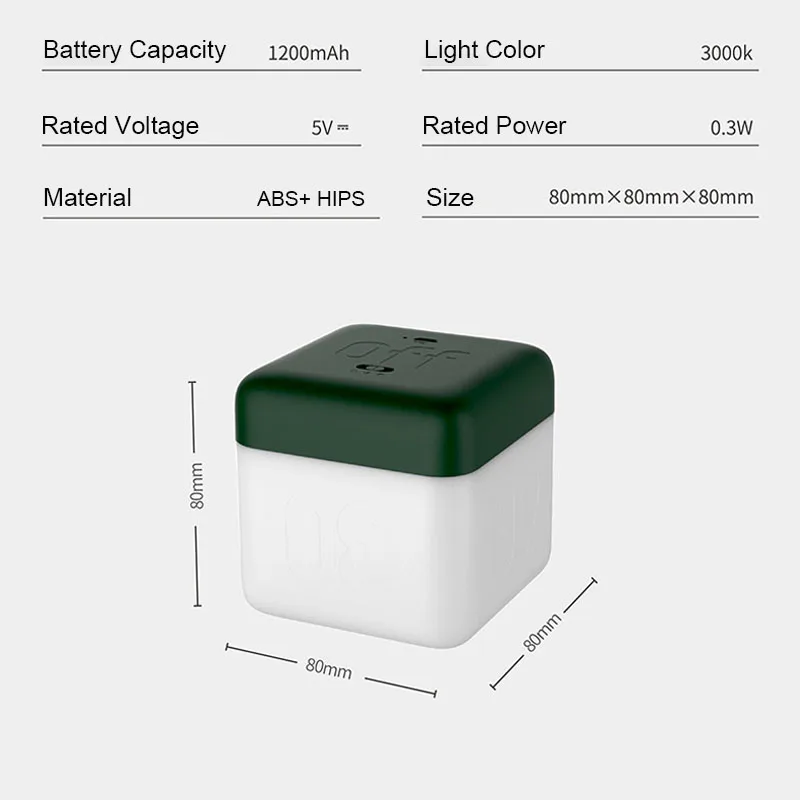 ВКЛ ВЫКЛ флип светодиодный ночной Светильник Смарт Портативный USB