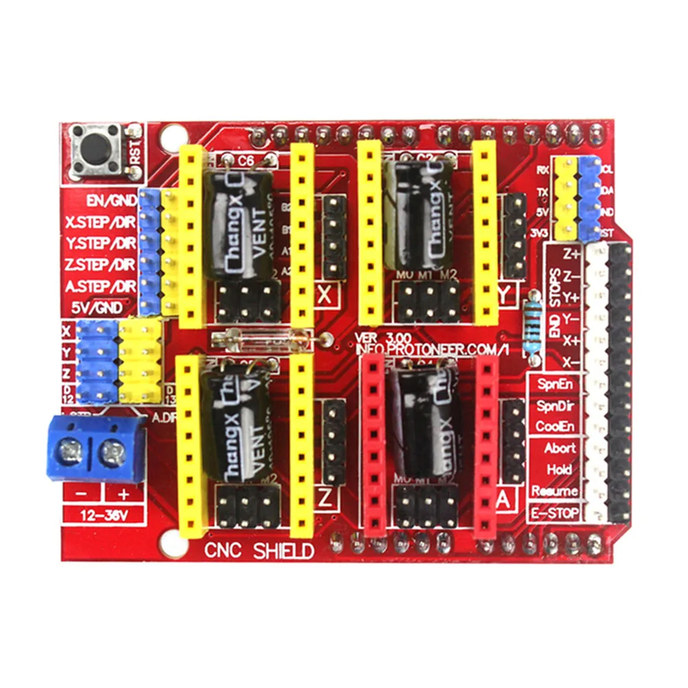 Щит с ЧПУ Плата расширения V3.0+ UNO R3 плата с usb для Arduino+ 4 шт. Драйвер шагового двигателя A4988 наборы для Arduino