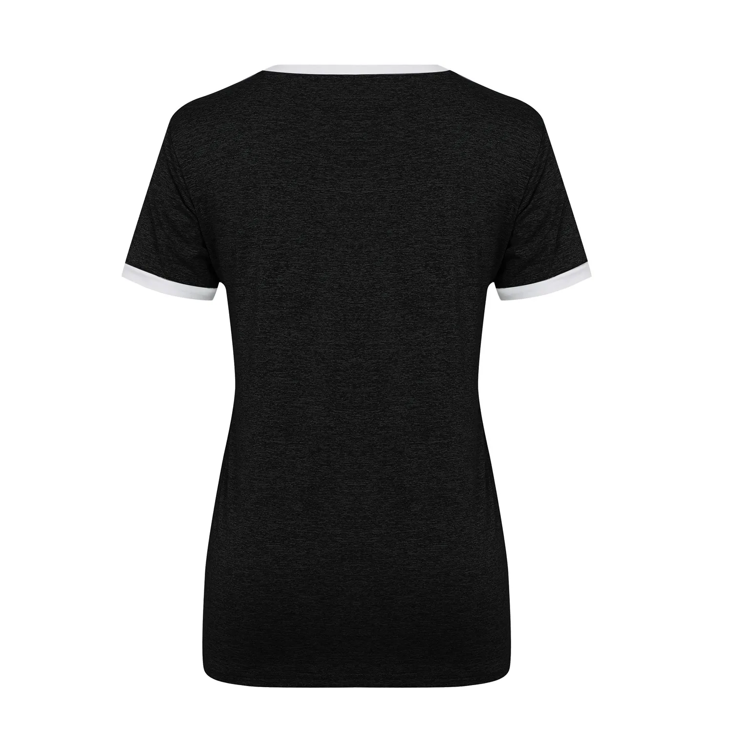

Women's Summer Rainbow Print Stitching Short Sleeve Loose T-Shirt Top