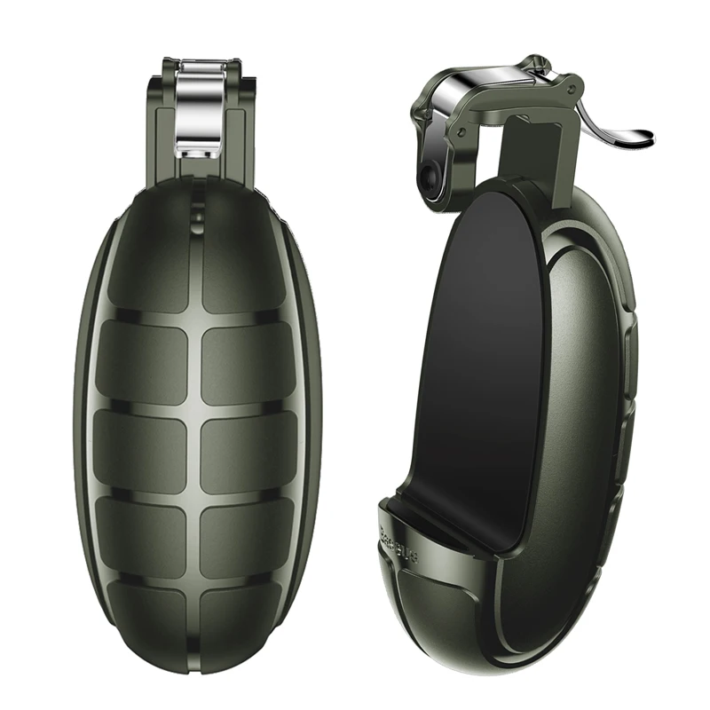 Army Green Baseus Pubg контроллер мобильный триггер для iPhone XR L1 R1 шутер контроллер огонь Кнопка Gameped джойстик для телефона Android - Цвет: Army Green