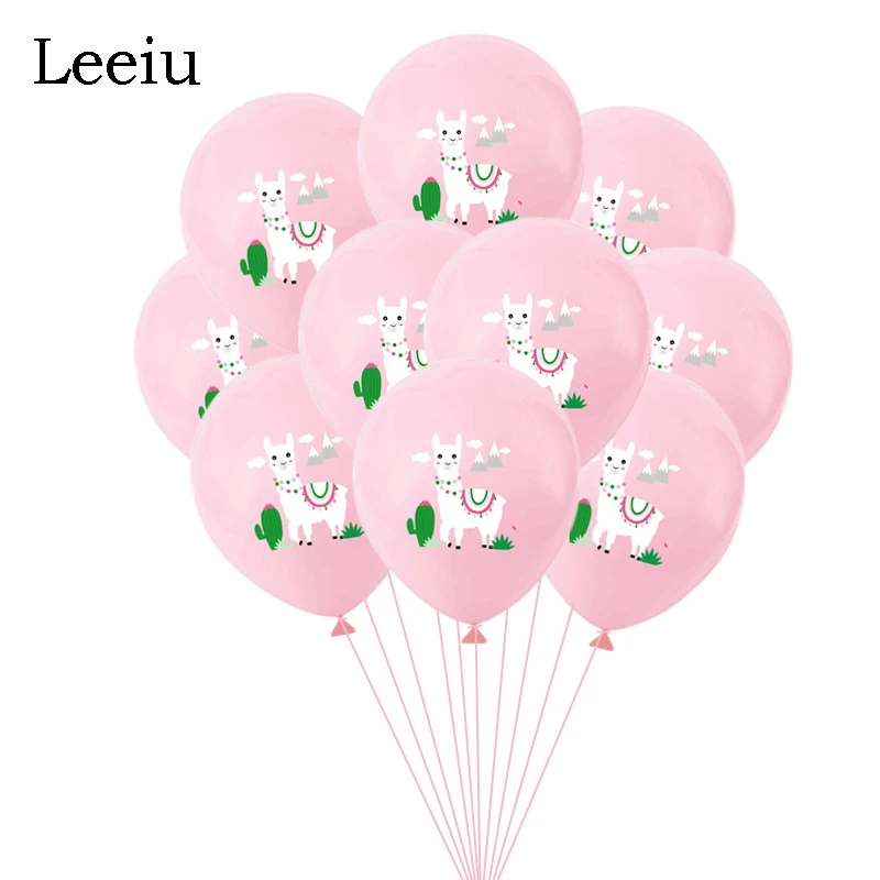 Leeiu 10 шт красочные животных ламы шарики Baby Shower детский день рождения Альпака