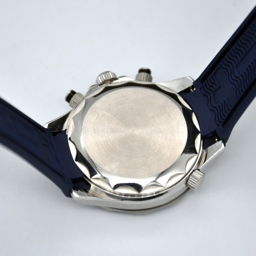 Мужские кварцевые часы с синим циферблатом 41 мм или красным керамическим