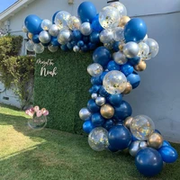 108pcs navy blue gold metallic balloon arch kit wedding birthday party confetti balloons garland decors baby shower air globos