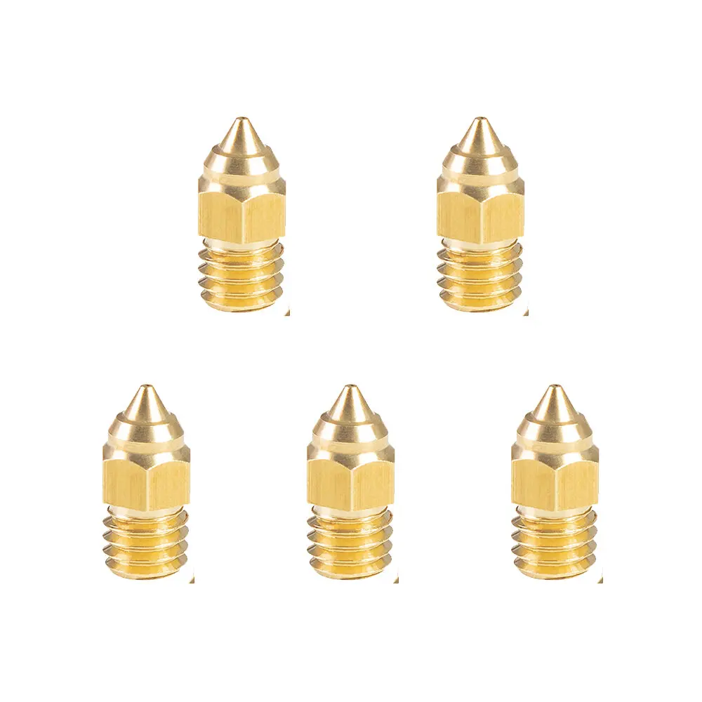 

5pcs CR-6 SE MK Nozzles 1.75mm 0.4MM 0.6MM 0.8MM Brass For Creality 3D Ender-3 V2 Ender-5 Plus Ender-6 CR-10 CR-10S printer