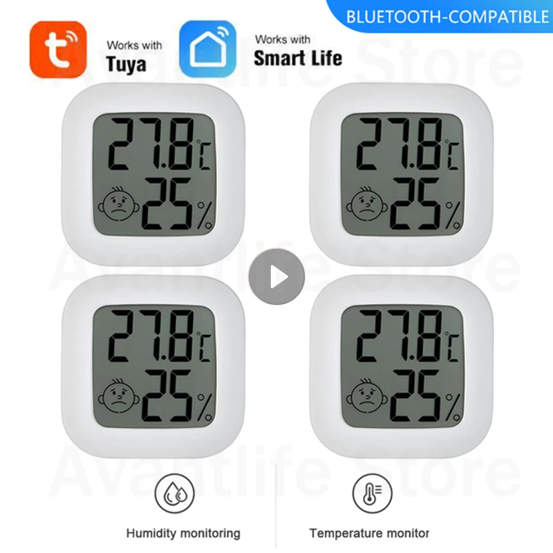 

Tuya Smart Thermometer Sensor Bluetooth-compatible Indoor Temperature Sensor Real Time Hygrometer Detctor Smart Home System