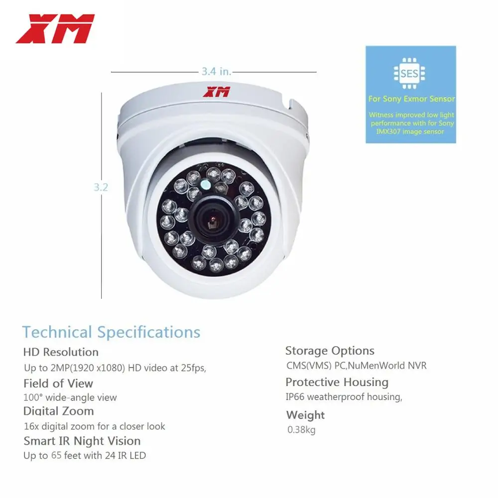 POE IP камера купольная HD 2MP H.265 2 8 мм Лен Onvif наружная безопасности с 65 футов ИК
