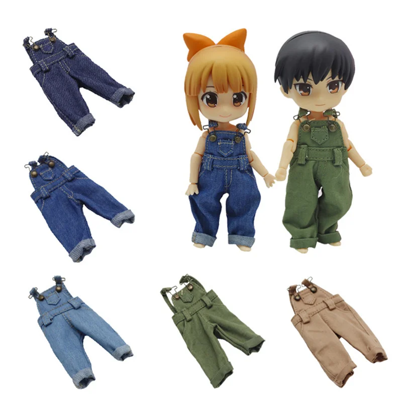 

Latest ob11 doll clothes jumpsuit OB11 bjd doll denim jumpsuit long suspender pants