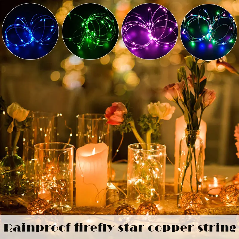 

LED Wire String Lights Fairy light Copper Wire Waterproof Holiday Lighting for Christmas Tree Wedding Party Decoration