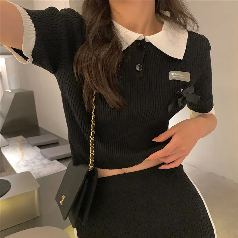 

Real Shot Summer Fashion Set Women's Top New Internet Celebrity