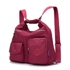 Ультралегкие женские сумки на плечо, Повседневная нейлоновая сумка, водонепроницаемая сумка с открытой спиной для девушек, Однотонный женский рюкзак, новинка 2021