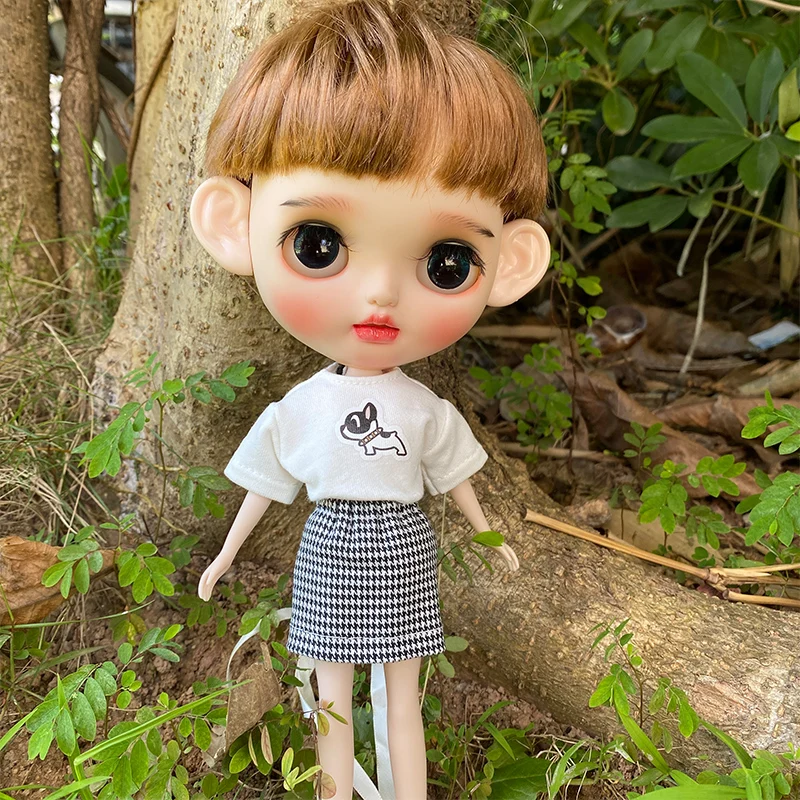 Одежда для куклы Blyth комплект DS с юбкой и футболкой тела крутая одежда кукла NEO BJD |