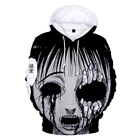 Лидер продаж, толстовки с капюшоном Junji Ito из японских знаменитых комиксов ужасов, брендовая Толстовка 3D, повседневная одежда для мужчин и женщин, одежда для мальчиков и детей