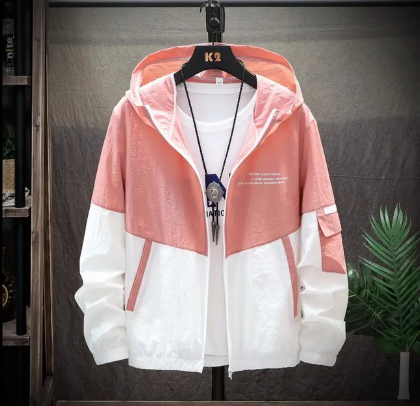 

Free Shipping Jacket Men Windbreaker Autumn Fashion Jacket Men's Hooded Casual Jackets Male Coat Thin Men Coat Outwear