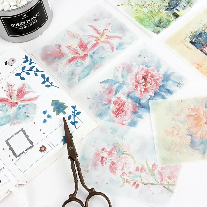 4 в 1 Стикеры для дневника и журнала с цветами|Канцелярские наклейки| |