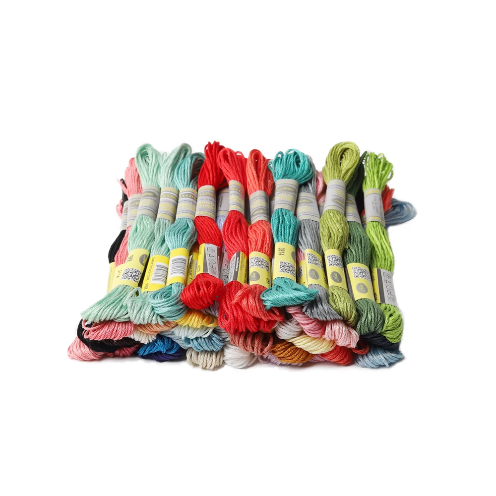Коллекция сезонов 100% нитки для вышивки из египетского хлопка 40 разных цветов в
