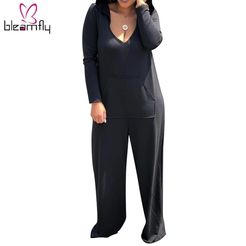 Женский комбинезон свободный с длинным рукавом большого размера 3xl |