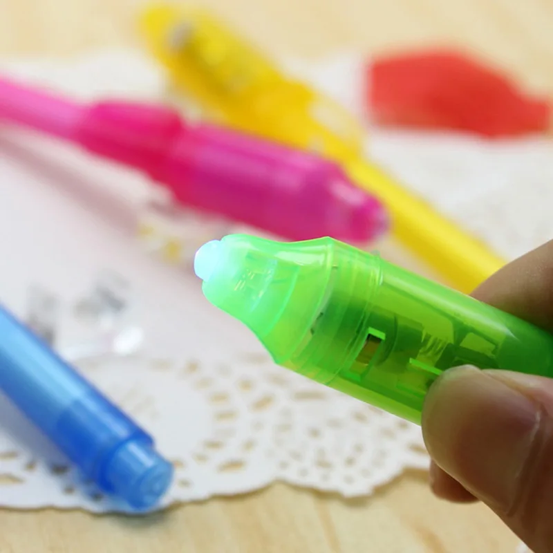 2 в 1 УФ-Невидимый светильник Забавный маркер школьные принадлежности креативный