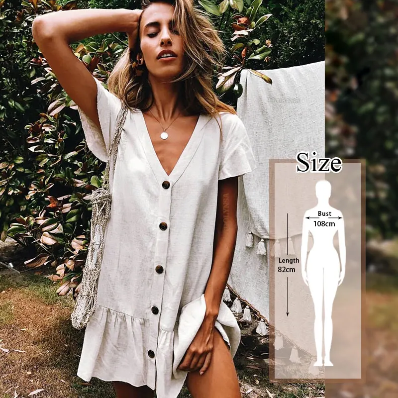 Q744-White-771 Пляжное платье, Saida de Praia, хлопковое пляжное накидка, кафтан, Пляжное парео для Плайя Mujer, кружевное бикини, накидка, купальник, накидка# Q771 - Цвет: Q744-White-771
