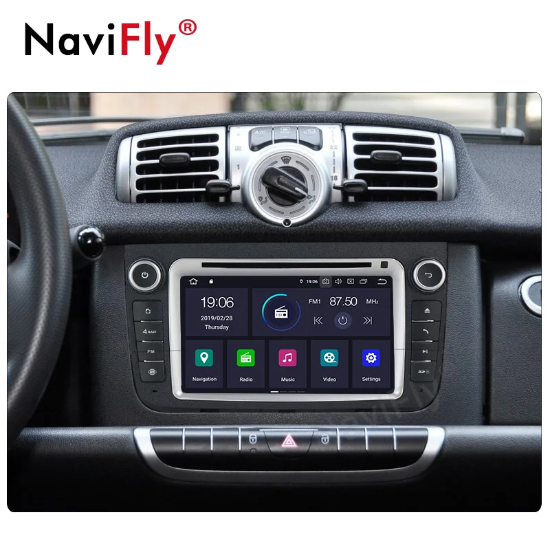 8Core ips DSP 4G 2din Android 9 0 автомобильный dvd радиоплеер gps навигация для Mercedes Benz Smart Fortwo 2012