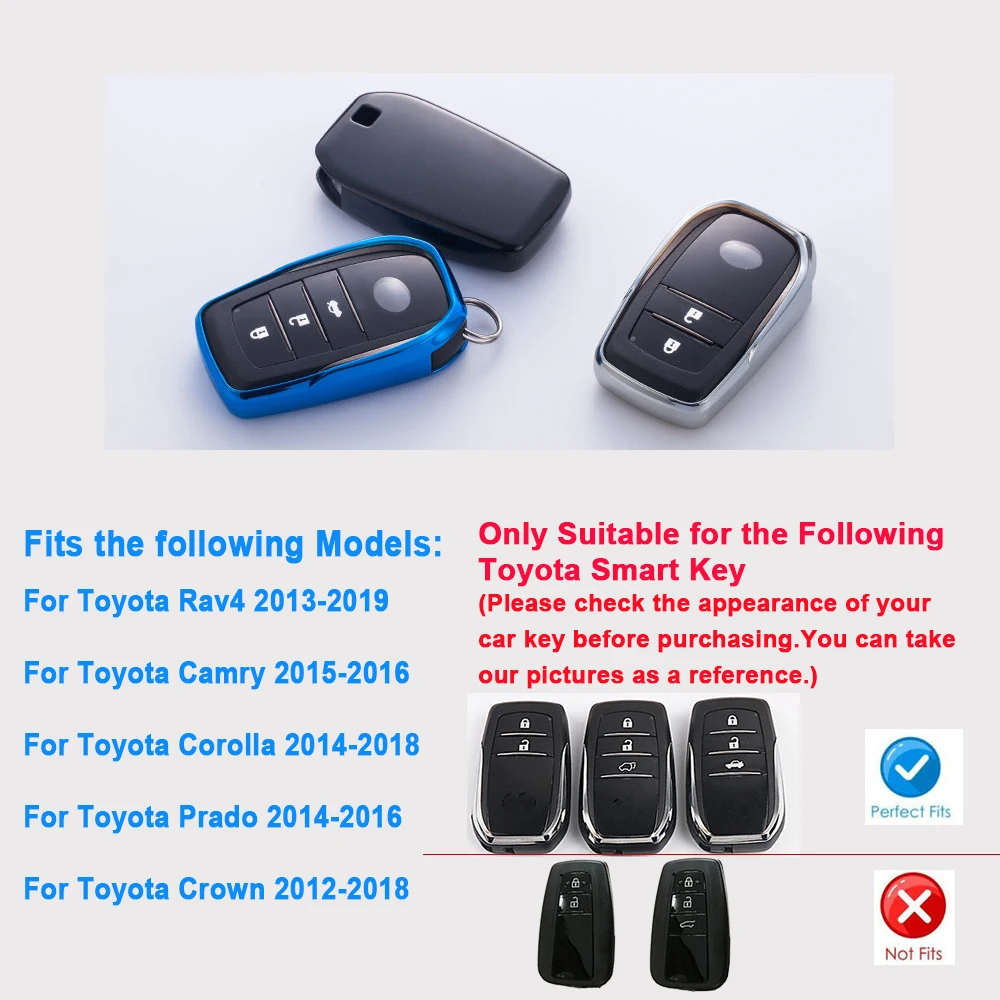 Мягкий чехол для автомобильных ключей OemField из ТПУ сумка защитный Toyota Rav4 Camry Corolla