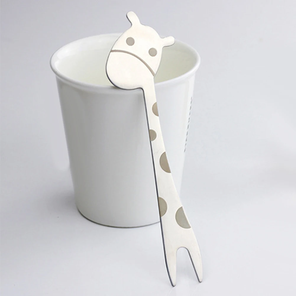 1 шт. с дизайном &quotЖираф&quot Нержавеющая сталь торт десерт снэк вилка для