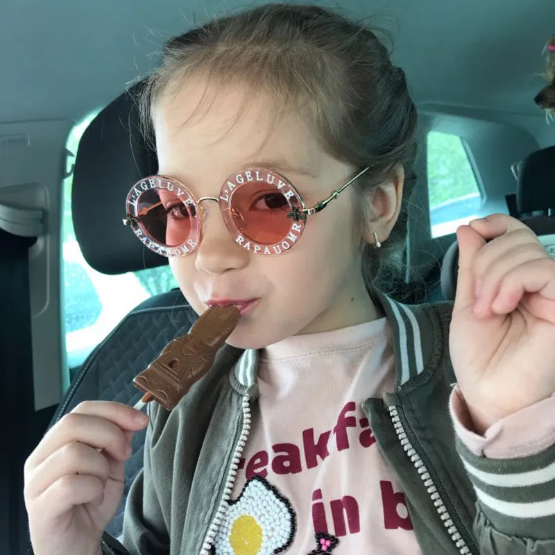 Стимпанк Металл пчелы детские солнцезащитные очки мальчики девочки Роскошные