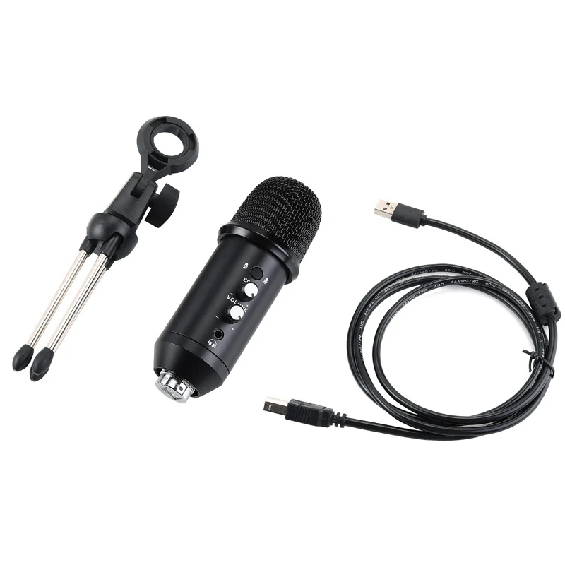 

BM900 Condenser Microphone Portable Live K Song Computer Game with Noise Reduction Recording Tripod USB Microphone