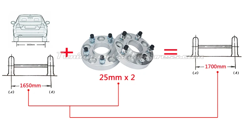 2шт 25 мм PCD 5X100 центр отверстие 57,1 мм hubtric 14x1,5 колесная Проставка для Volkswagen