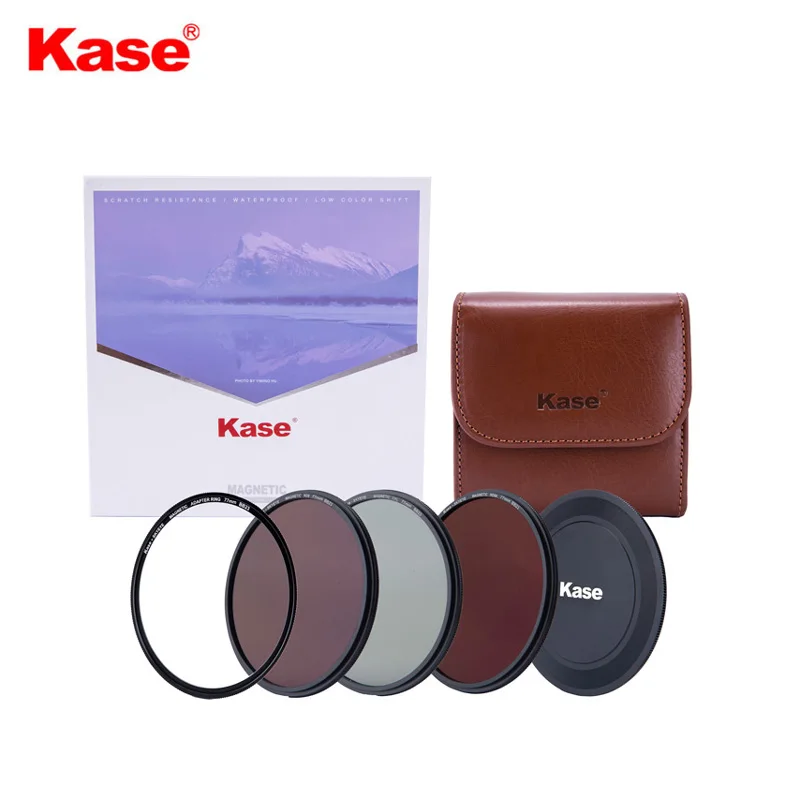 

( CPL / ND8 / ND64 / Adapter Ring / Filter bag / Front lens cap) Kase Skyeye Magnetic Entry Level ND Kit