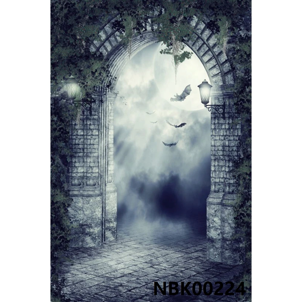 Halloween Backdrop Vintage Castle Wall Skull Vinyl Photography Backdrops Photographic Background For Photo Studio Photophone | Электроника