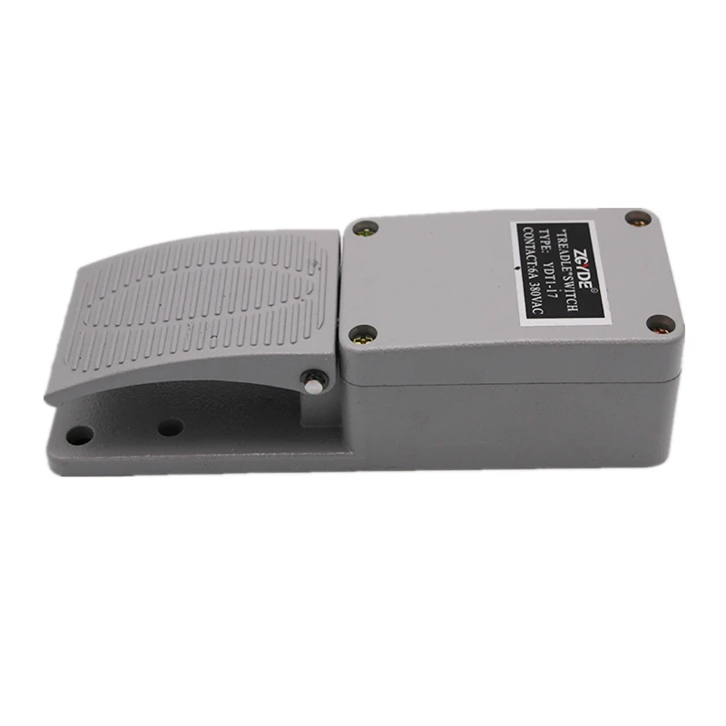 Фото YDT1-17 High Quality Foot Switch Aluminum Shell Reset Single Pedal Switches with KH9011 Chip Silver Contact 1NO 1NC №4