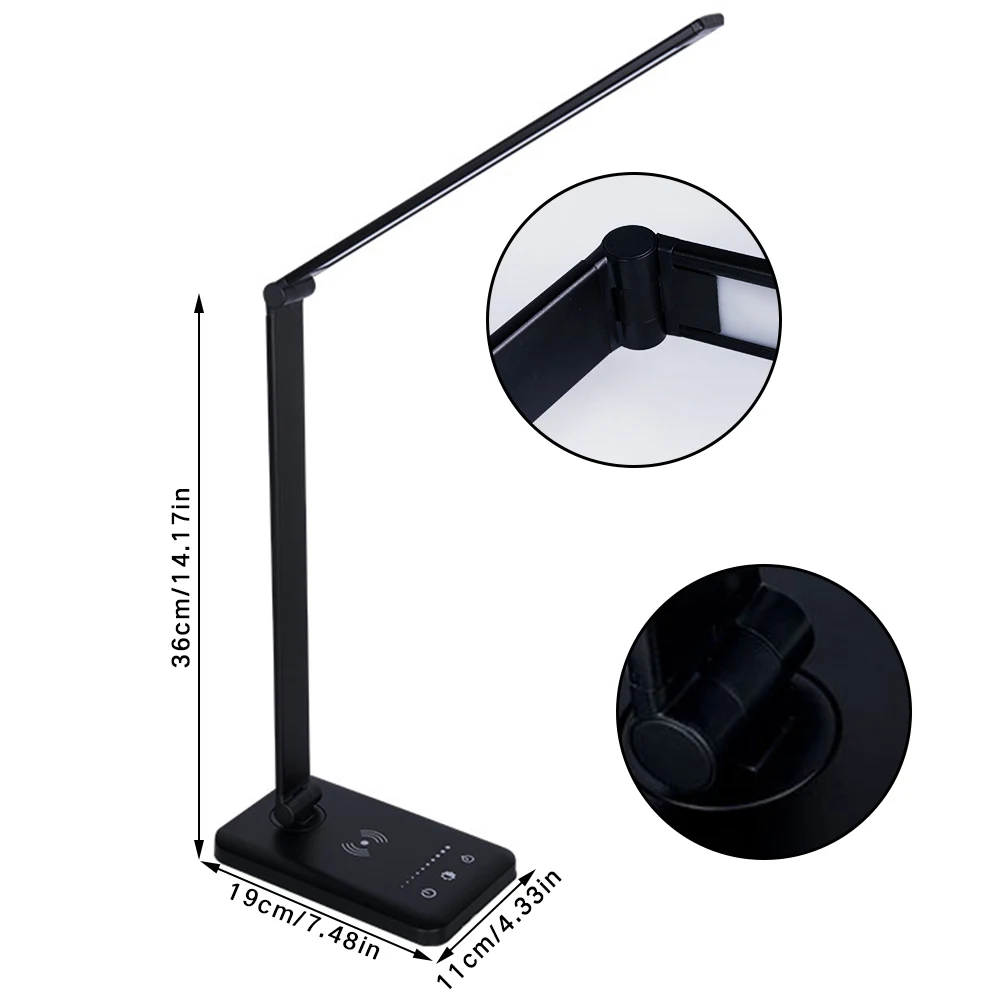 

Led Desk Lamps USB Eye Protection Table Lamp 5 Level Foldable Touching Switch Dimmign Reading Night Light Bedside Table Lamp